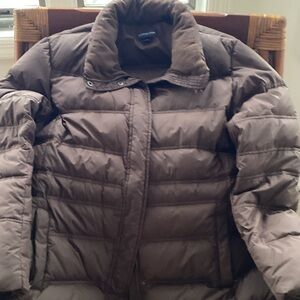 Lands' End Brown Puffer Jacket for Women